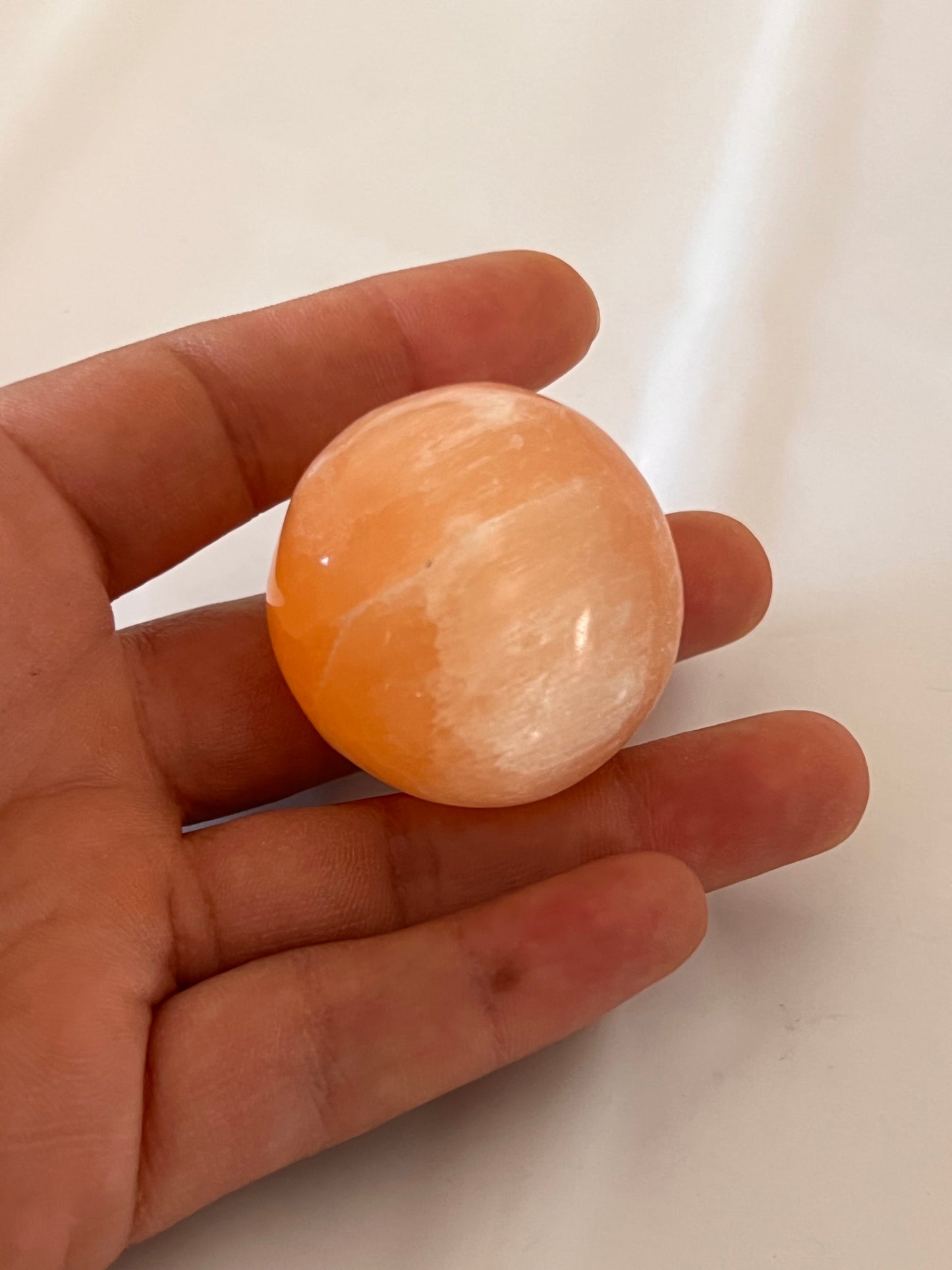 Peach Selenite Sphere