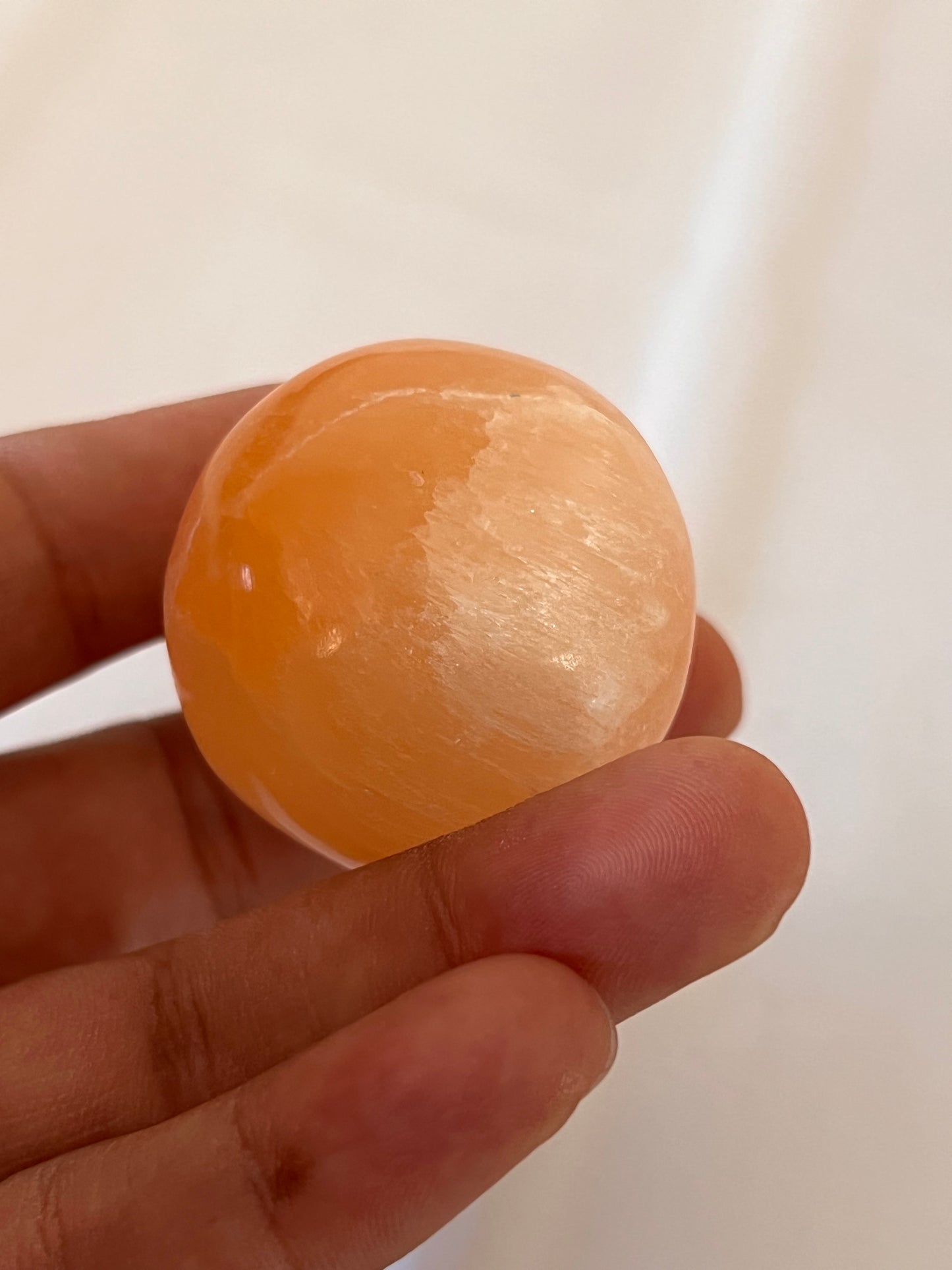 Peach Selenite Sphere