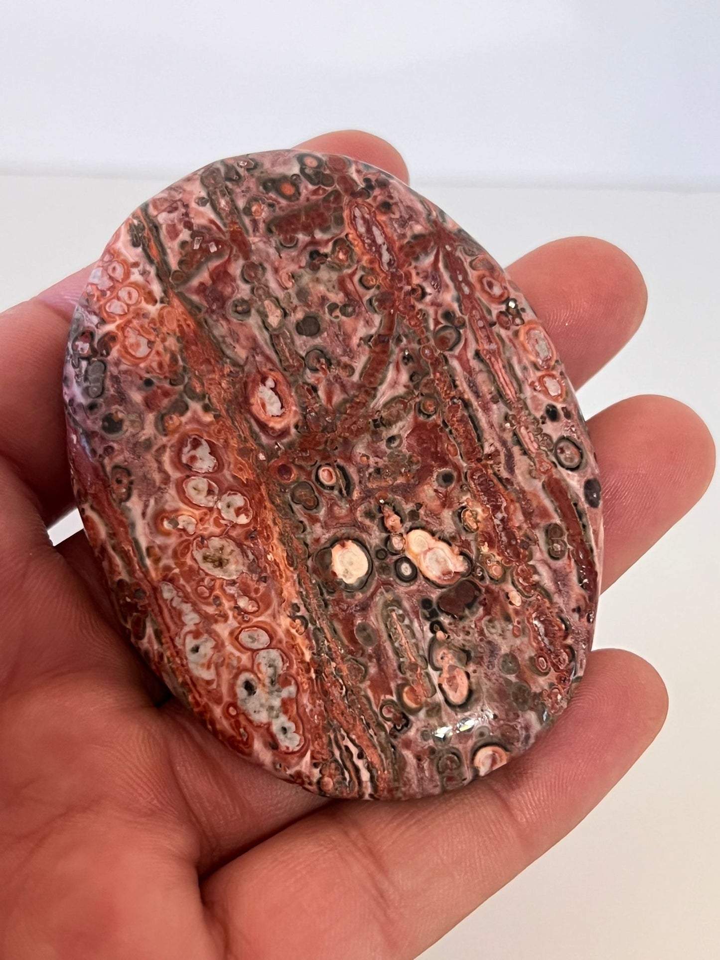 Leopard Skin Jasper Palm Stone