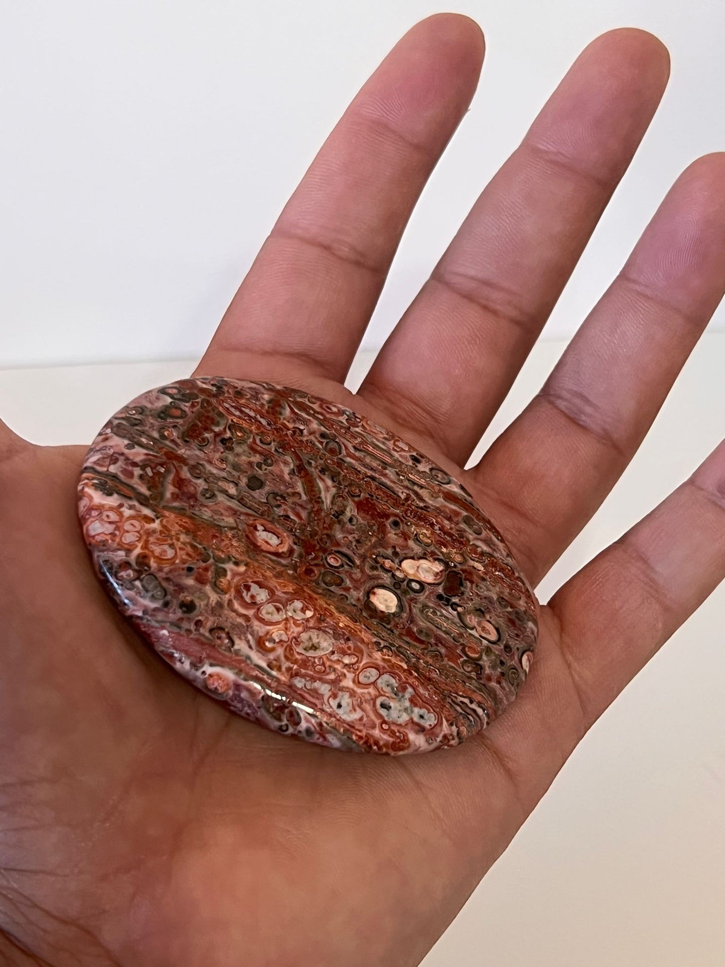 Leopard Skin Jasper Palm Stone