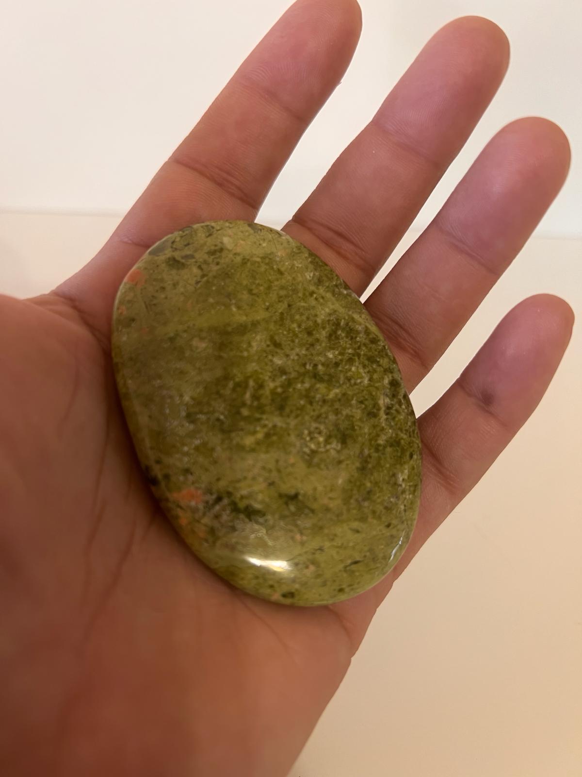 Unakite Palm Stone