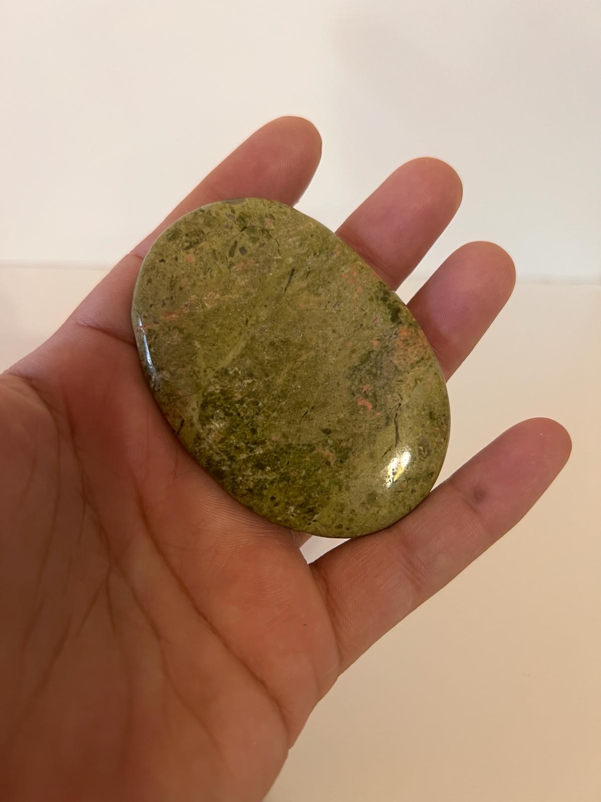 Unakite Palm Stone