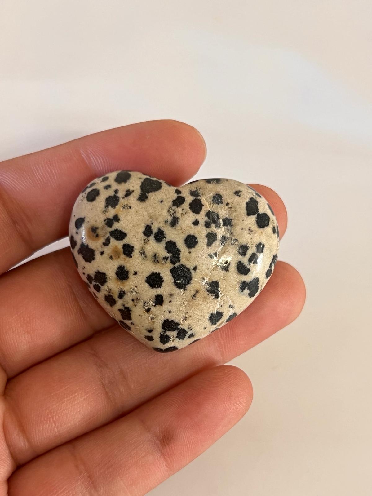 Dalmatian Jasper Heart