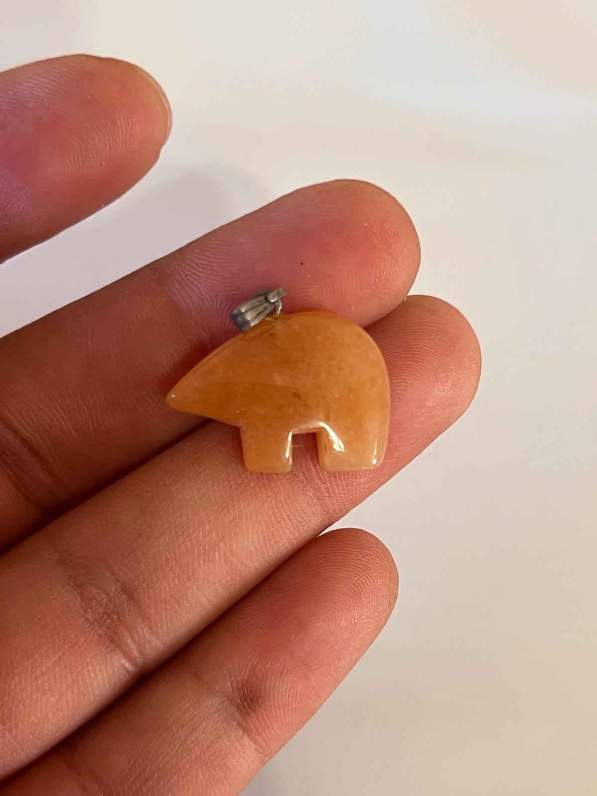 Carnelian Elephant Pendant Necklace