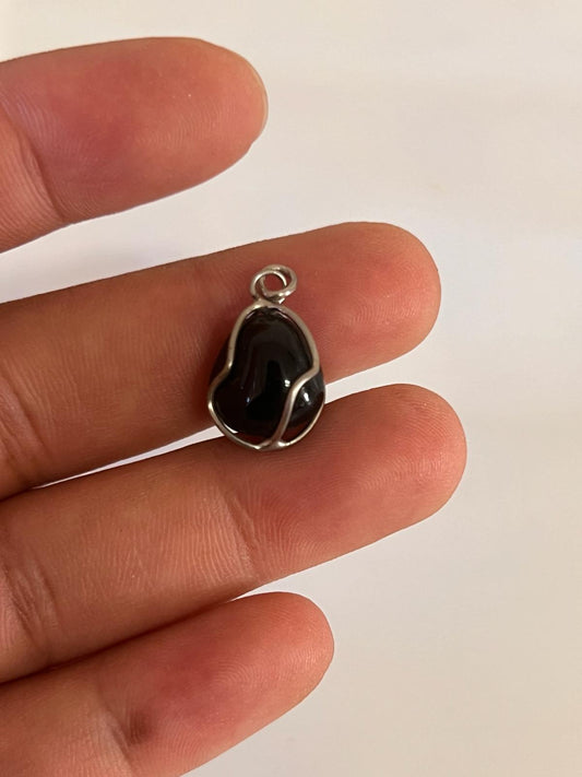 Black Obsidian Pendant Necklace