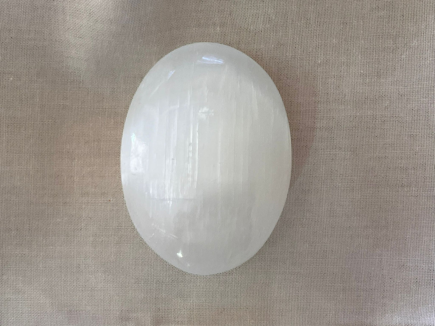 Selenite Palm Stone