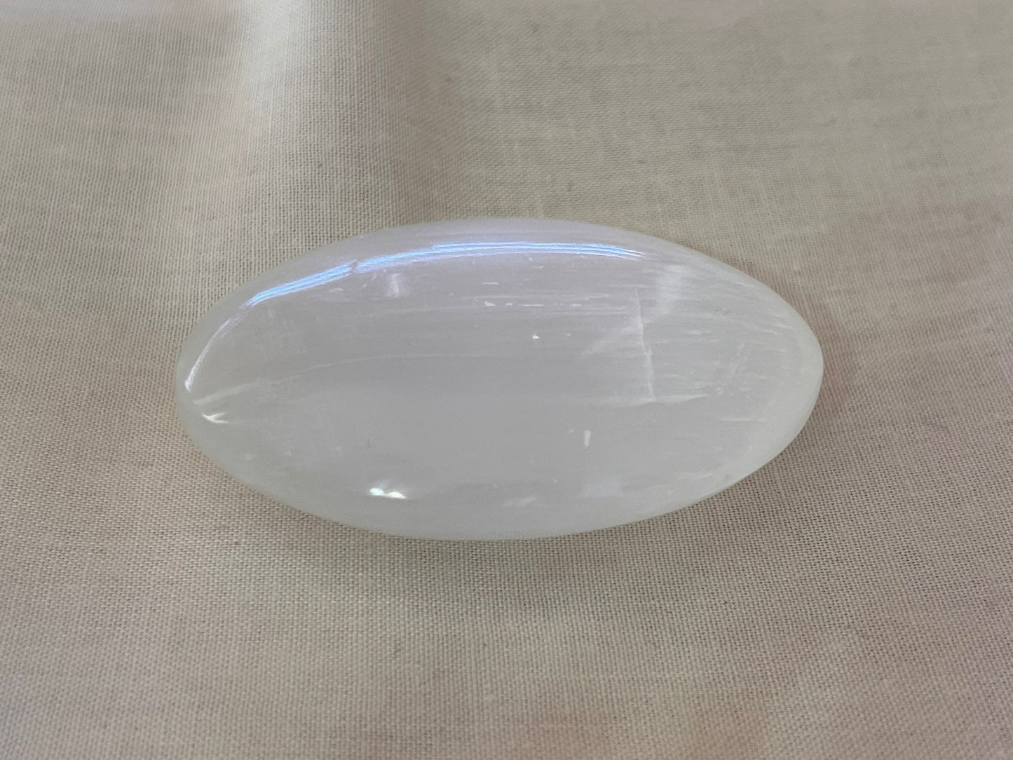 Selenite Palm Stone